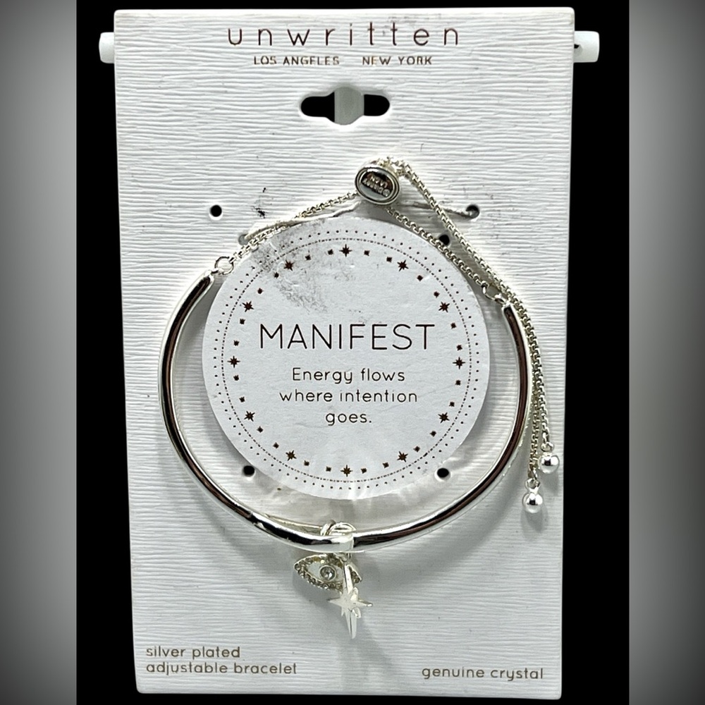 Unwritten Silver Bracelet With Crystal Charm